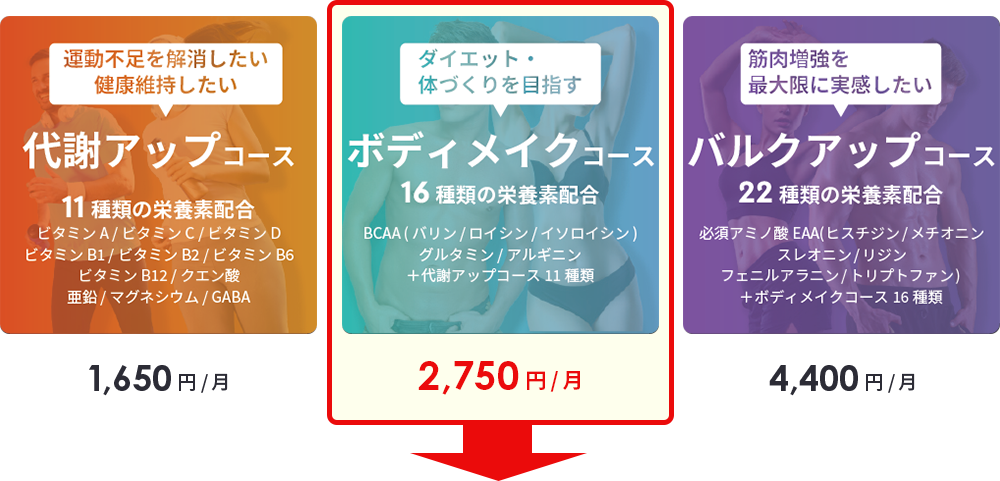 選べる3つのコース