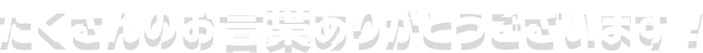 たくさんのお言葉ありがとうございます！