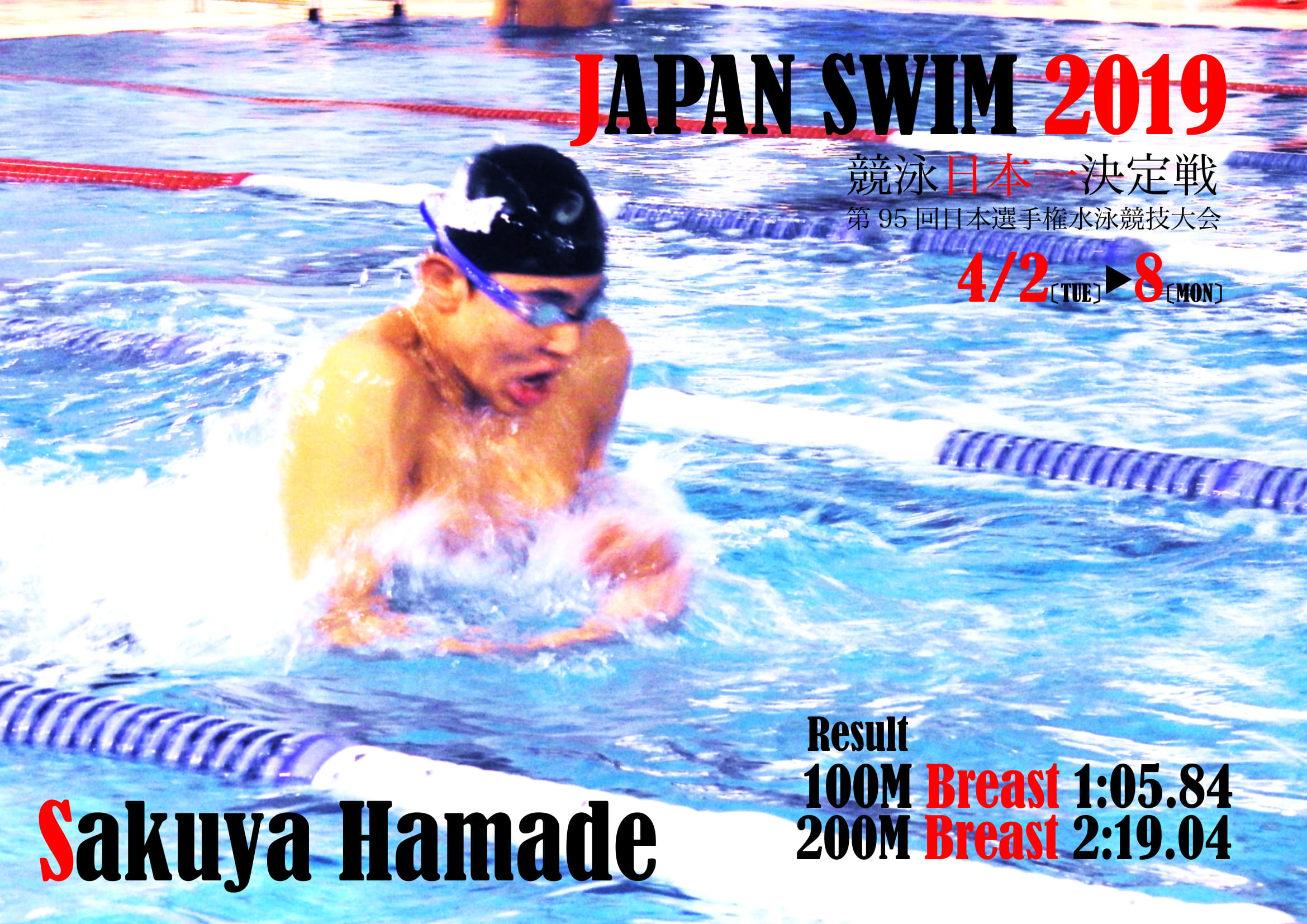 第95回 日本選手権水泳競技大会 大会結果